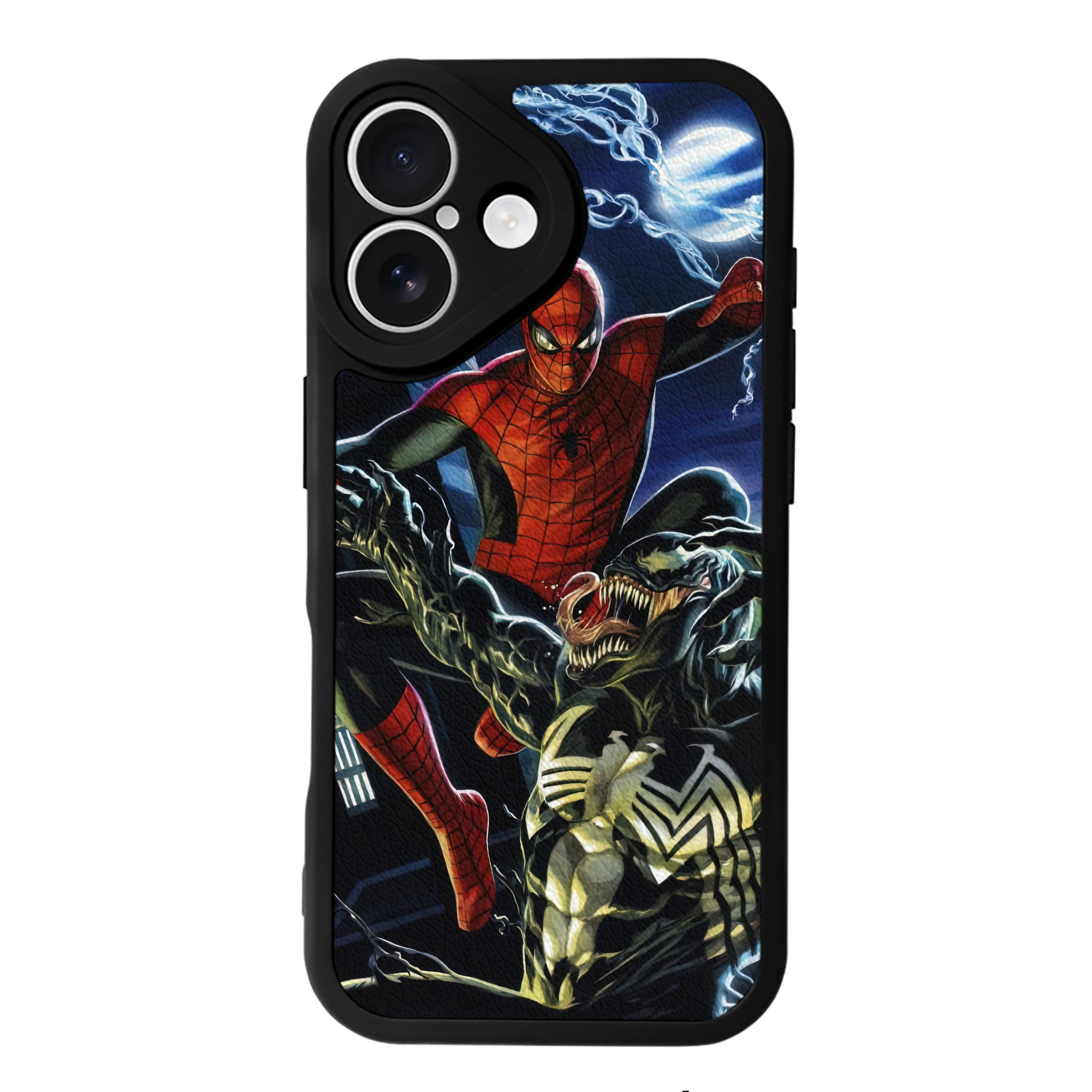 （画像用） Spider Man スパイダーマン 【iPhone 16シリーズ対応】シリコンスマホケース（レザー調） 材質：シリコン